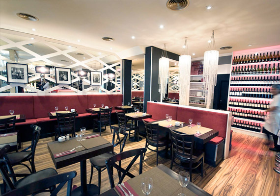 Interior design of Madrid Restaurant,furniture and distribution .